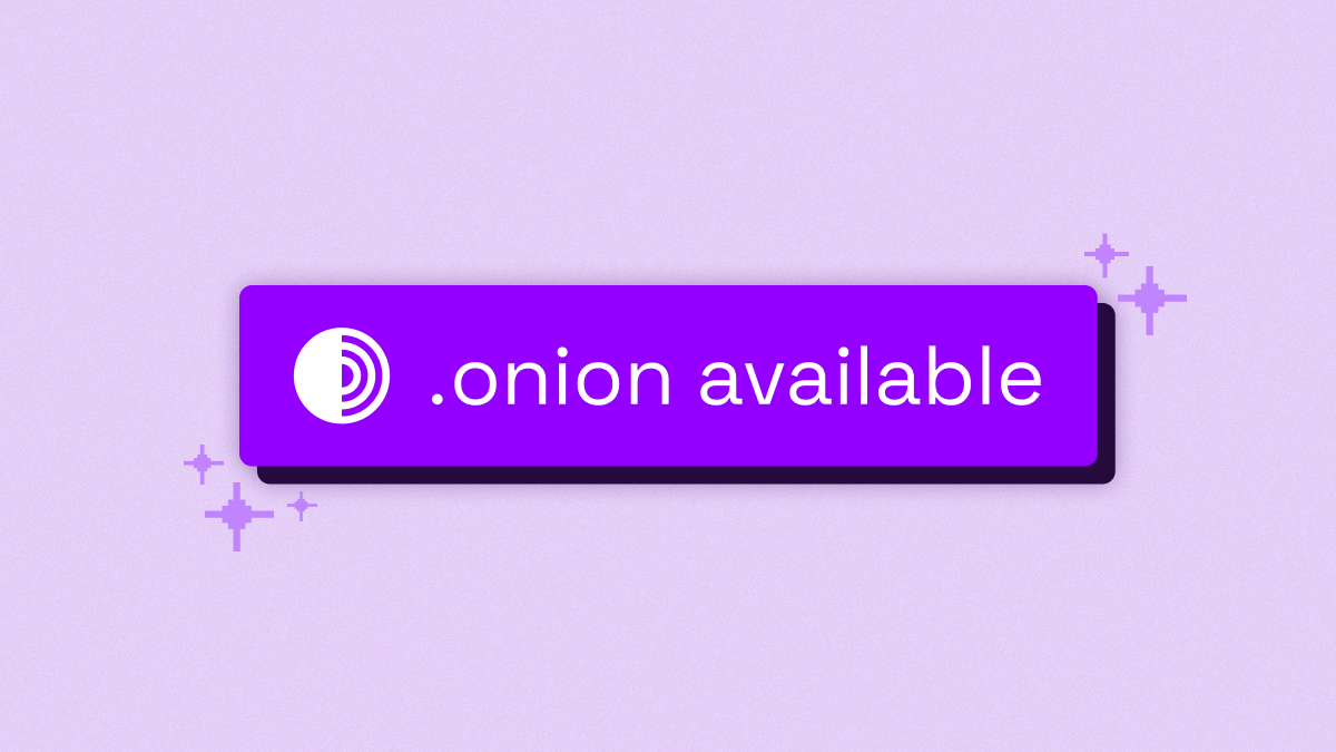stylized image of the .onion available icon used in Tor Browser to indicate the availability of onion sites