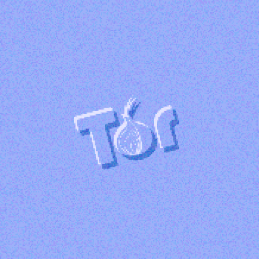 Tor wordmark on pixelated purple background