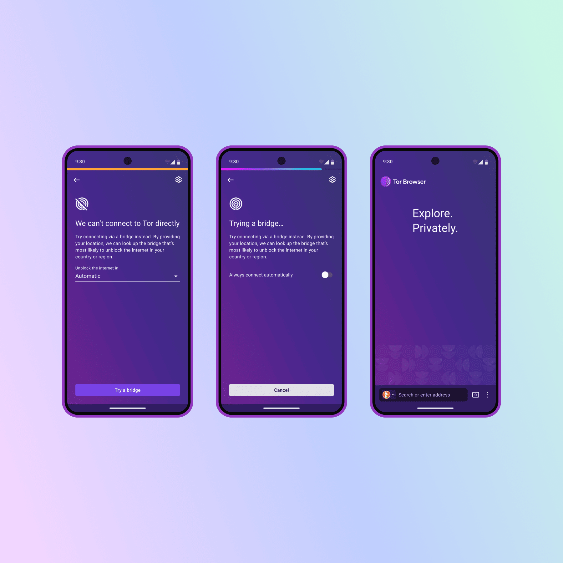 Screenshot of connection assist on Android